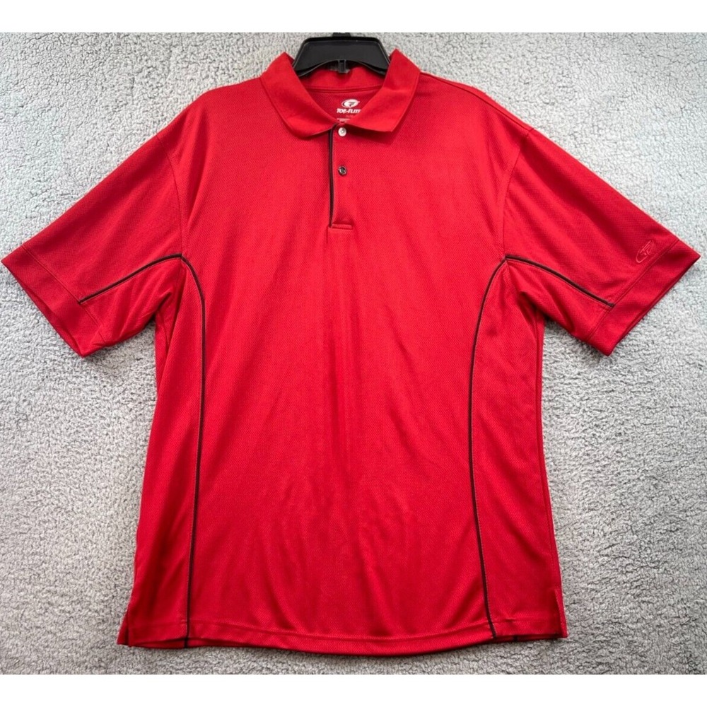 Top Flite Shirt‎ Mens Xl Golf Polo Red Black  x large